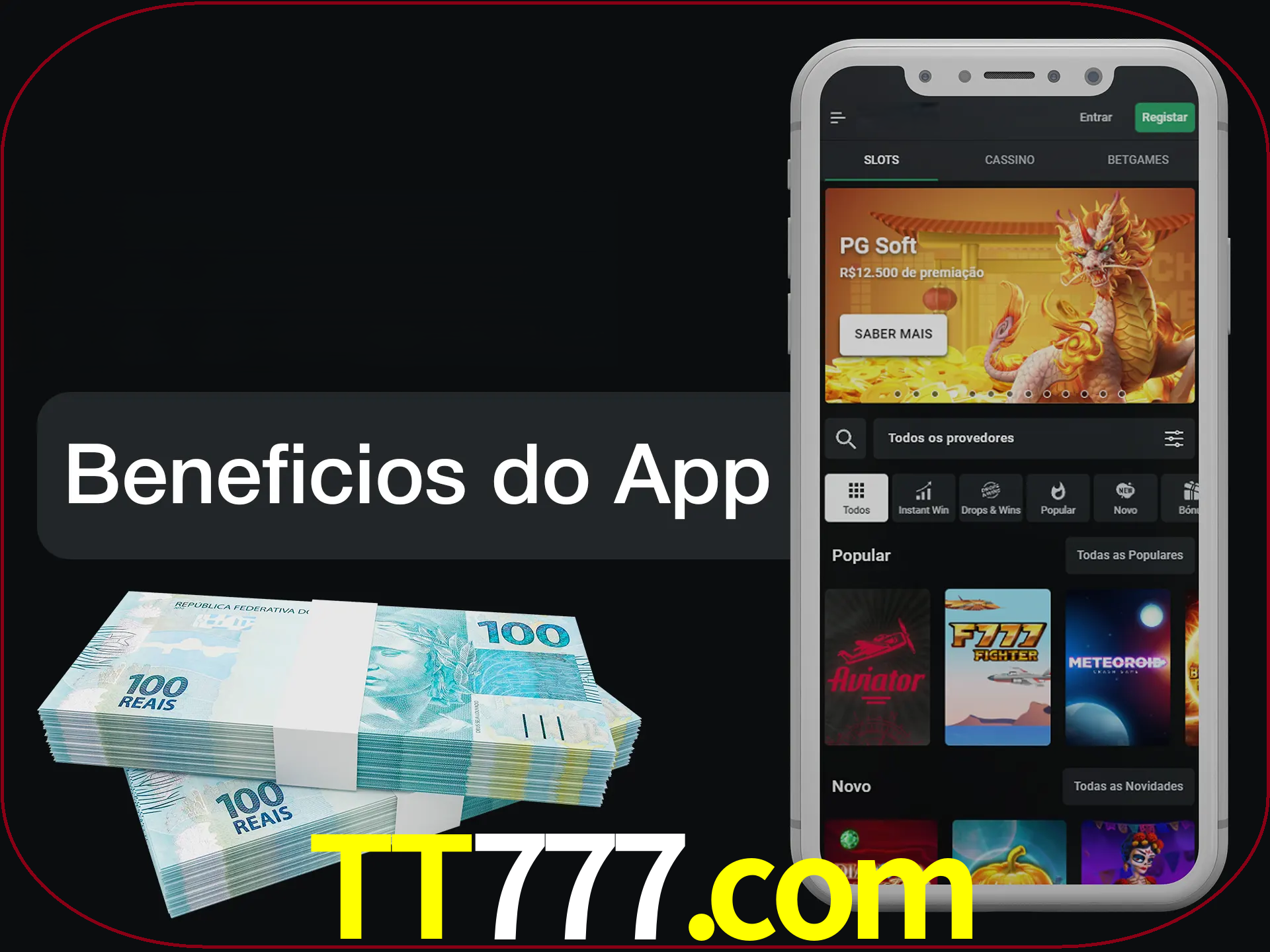 Obtenha todos os benefícios usando o aplicativo.