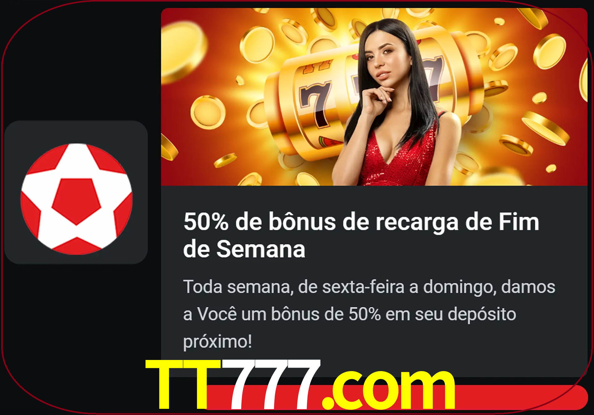 Volte a cada semana para receber novos bônus em dinheiro.