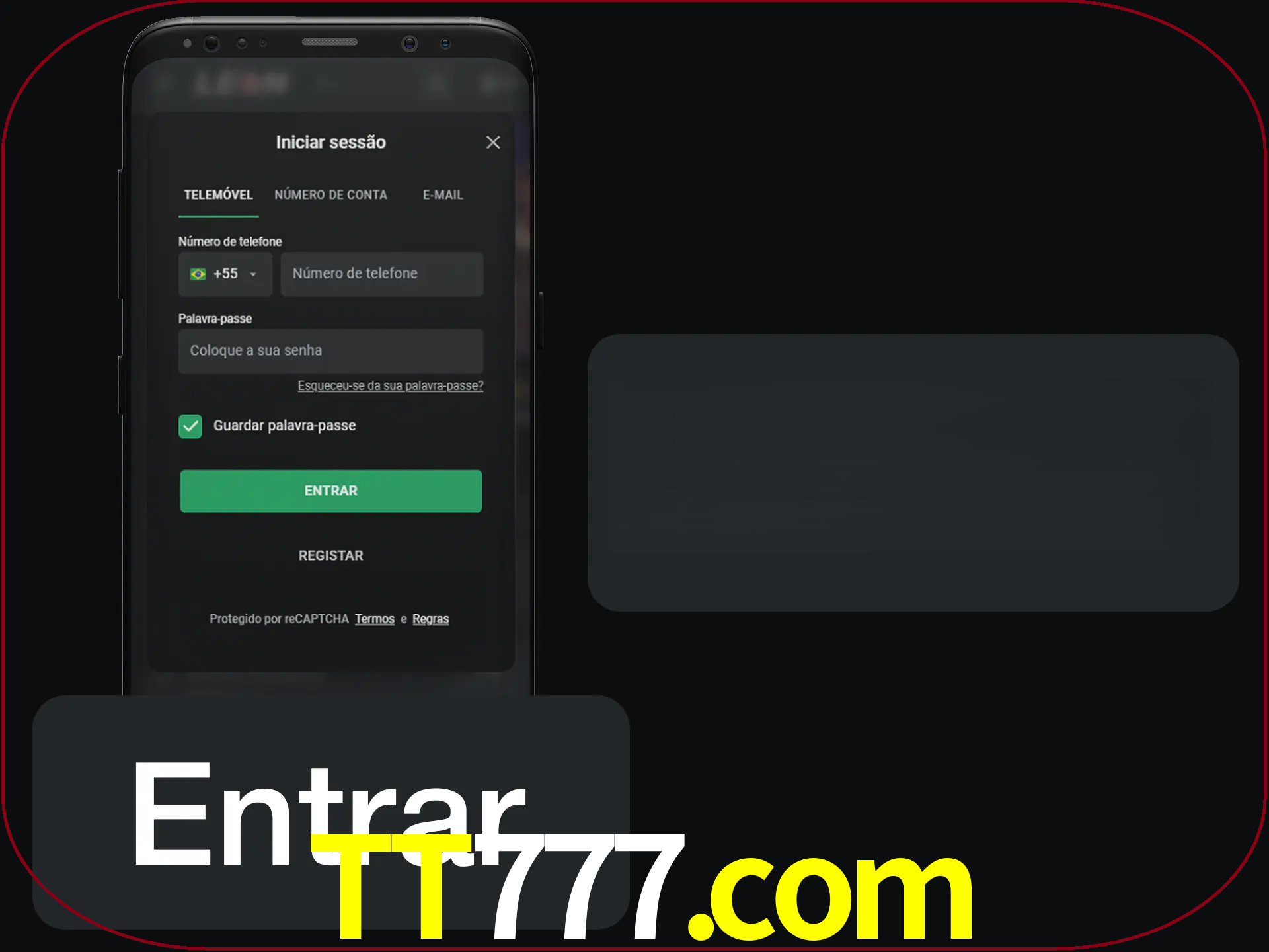 Faça o login para começar a apostar e jogar no cassino.