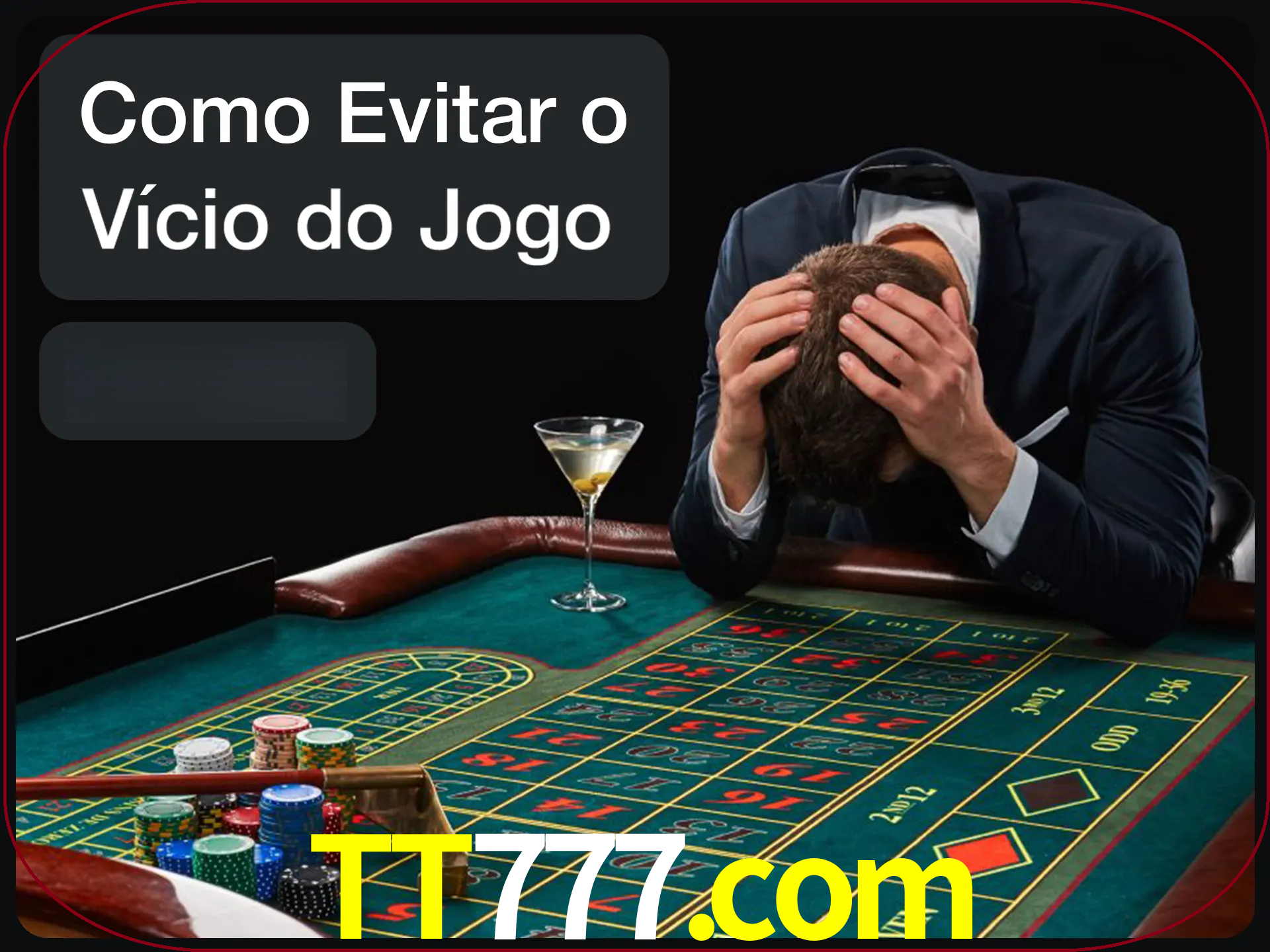 Você é responsável por cada uma de suas apostas.